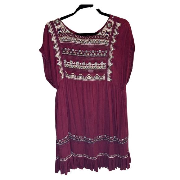 Free People XS Oversized Embriodered Tunic Boho Bohemian Western - Picture 1 of 11